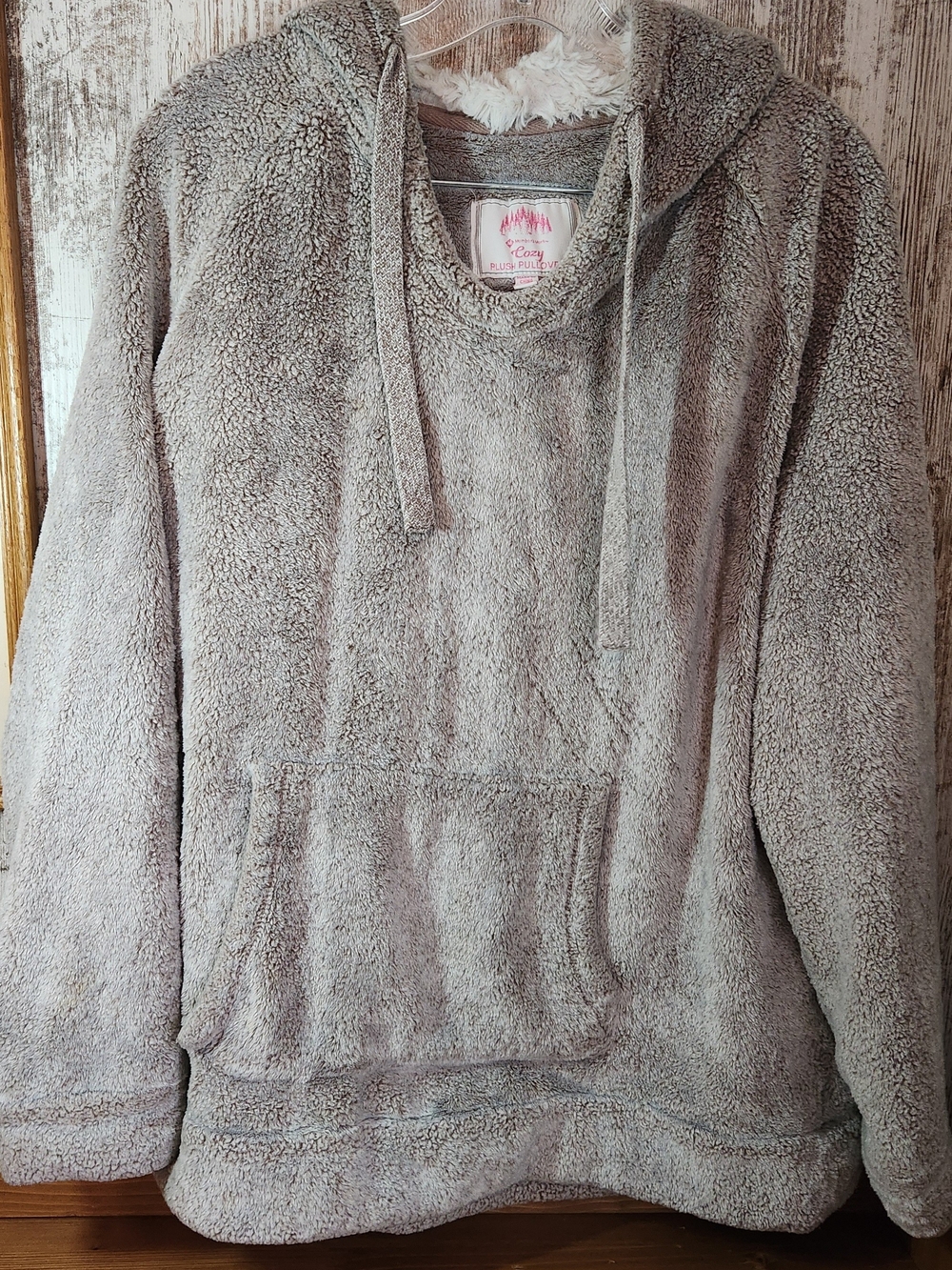 Member's Mark Oatmeal Cream Cozy Plush Pullover Hoodie XXL Super Comfy Soft Warm